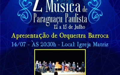 II Festival de Música de Paraguaçu Paulista trará Orquestra Barroca